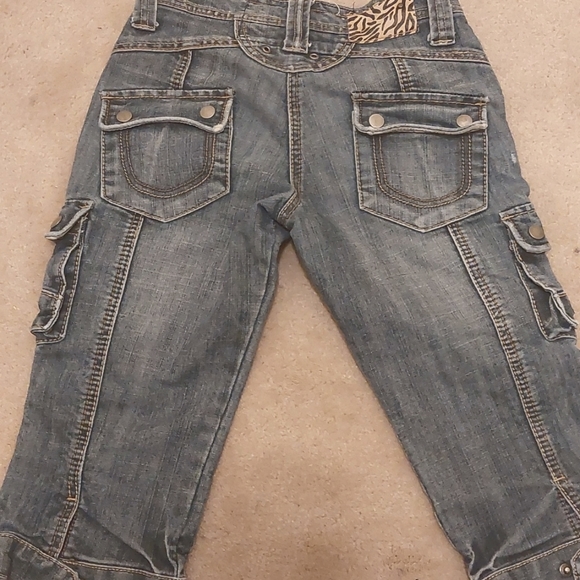 Women's XS denim cargo shorts y2k - Picture 4 of 6